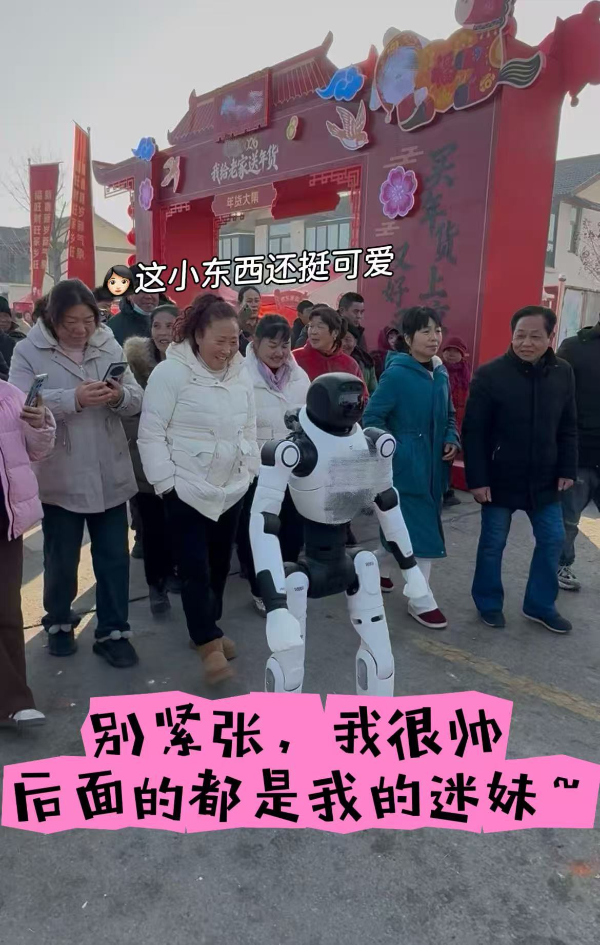 宿迁这波科技回村太会整活了光明村科技回村超有招！卡车拉年货+机器人教太极跳广场舞