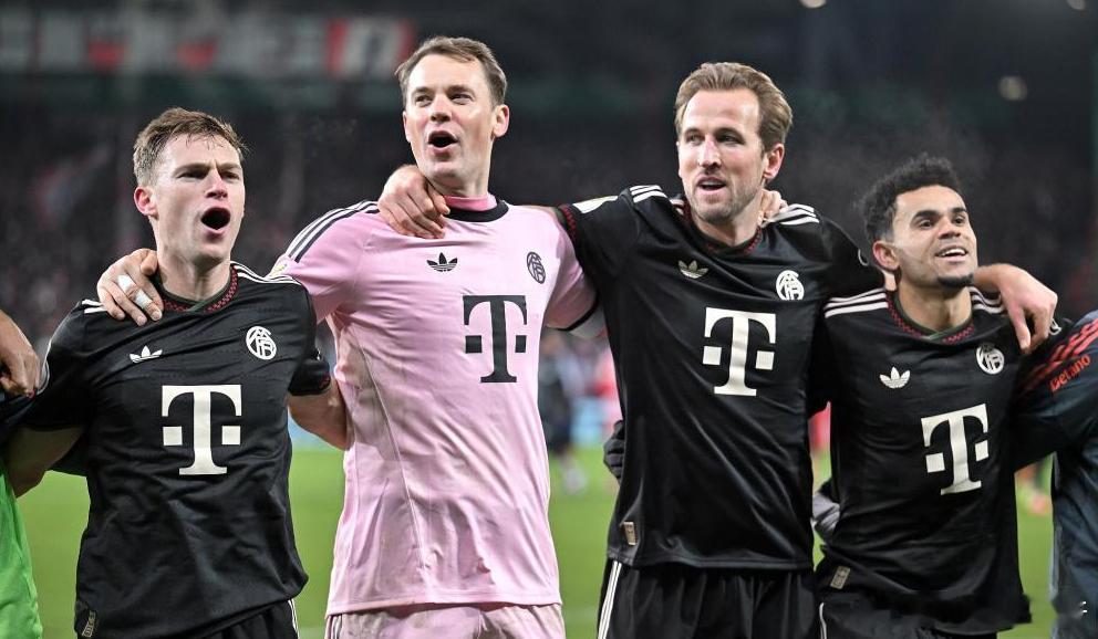 拜仁慕尼黑3-2力克柏林联合 晋级德国杯八强 凯恩头球建功，若纳坦-塔手球送点，