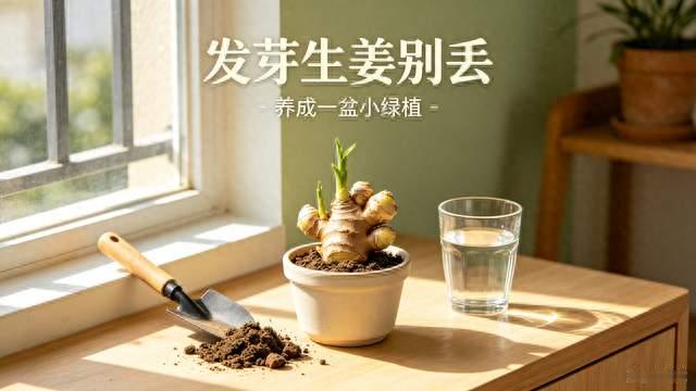 家里养块生姜，简单变身趣味绿植
