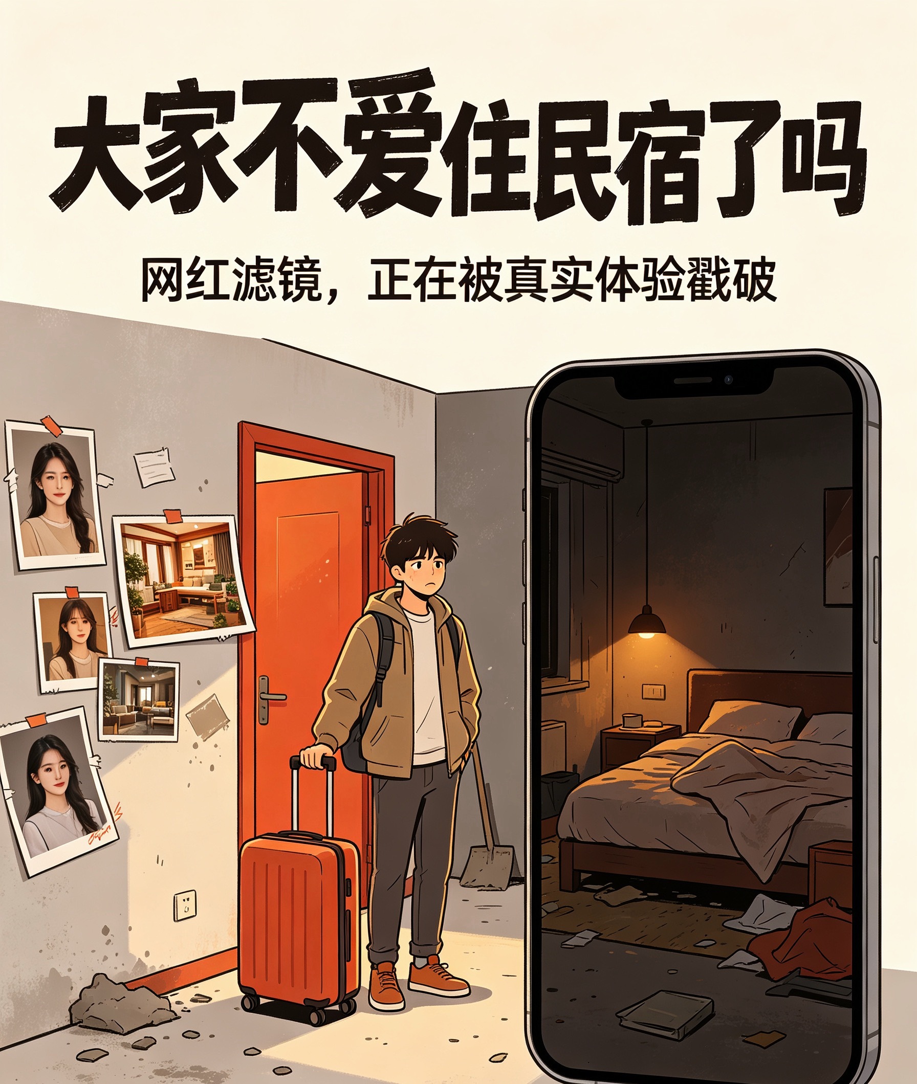 大家不爱住民宿了吗不知道大家有没有发现，现在出门旅游，越来越多人彻底放弃民宿，宁