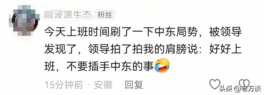 好好上班，不要插手中东的事，静观其变，等待时机。[大笑]