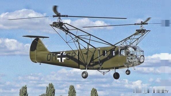 德三军事工业在第二次世界大战时期研发的Fa-223直升机由于德三的内部的相互掣肘