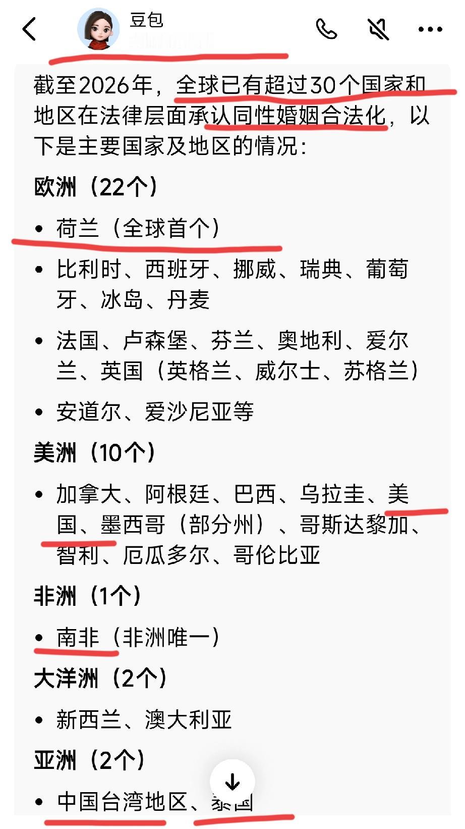 原来已有超30个国家
承认同性婚姻合法化[灵光一闪][我想静静]