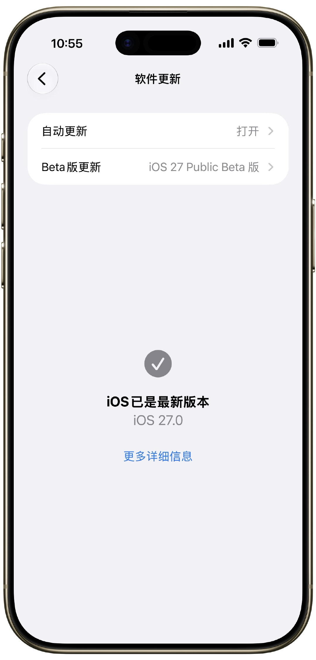 侧重问一下，iOS 27 公测版的版本号是跟 开发者版本 beta 3 一样吗？