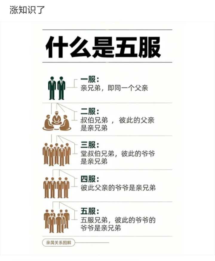 什么是五服，涨知识了