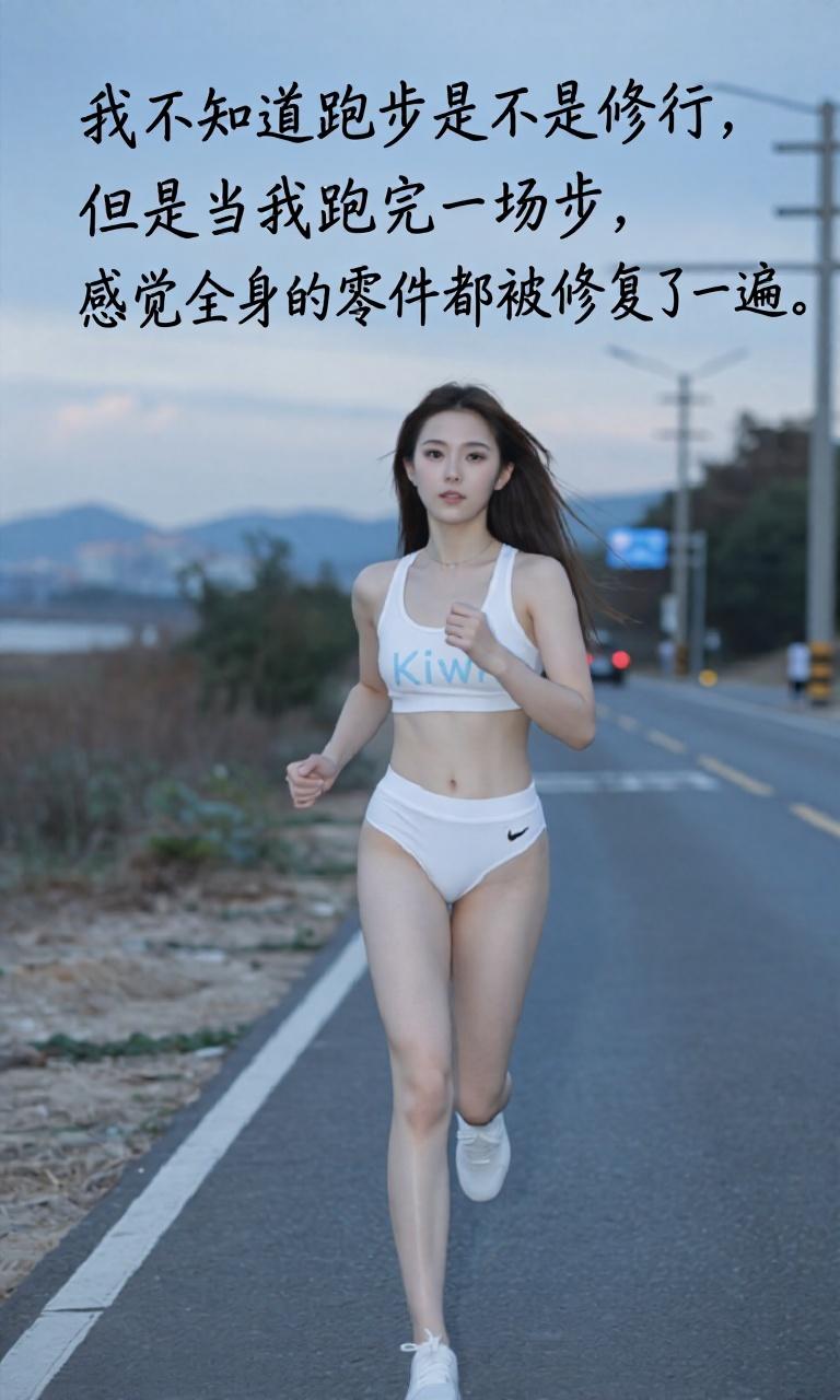 "我不知道跑步是不是修行，但是当我跑完一场步，感觉全身的零件都被修复了一遍。"