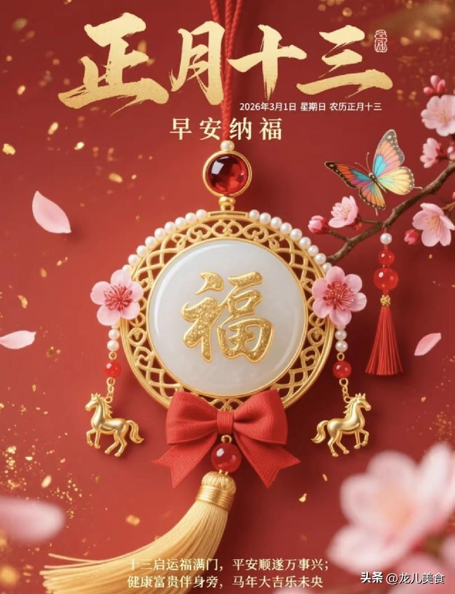 今日正月十三，不论多忙，提醒大家：6件事别犯忌讳，安稳过马年
今日正月十三，是传