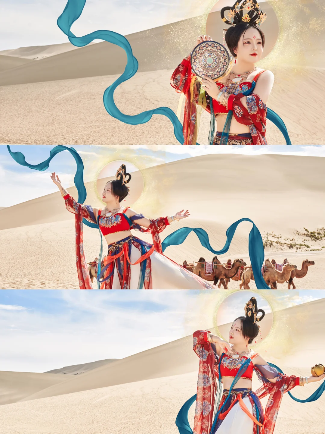 在敦煌拍了一组飞天，大家看看算不算踩雷？