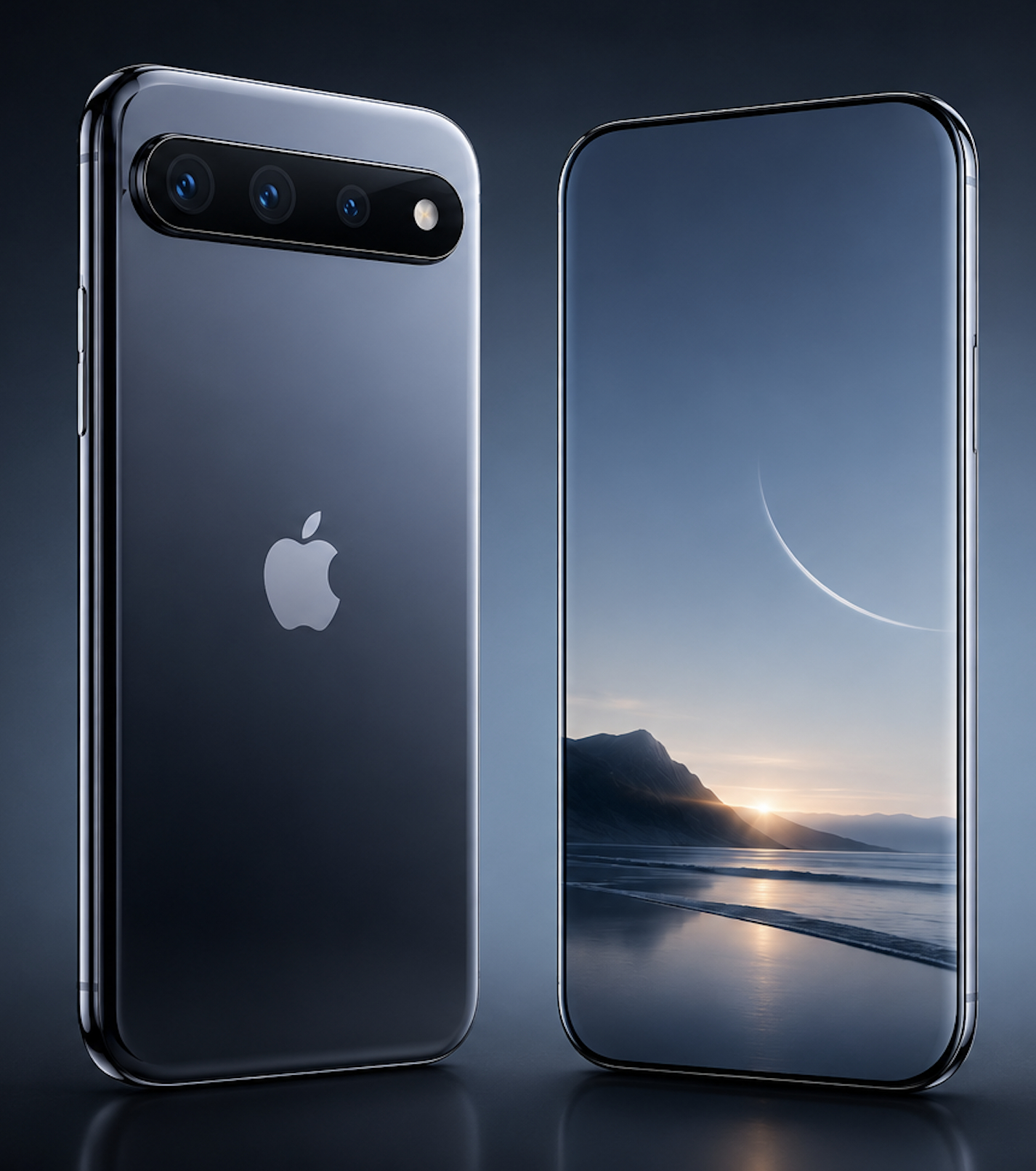 iPhone20再曝光 用AI做了个iPhone 20的假想图，全玻璃机身+四微