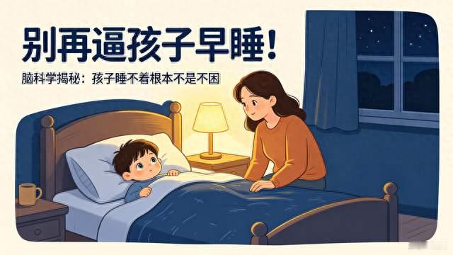 别再逼孩子早睡！脑科学揭秘：孩子睡不着根本不是不困