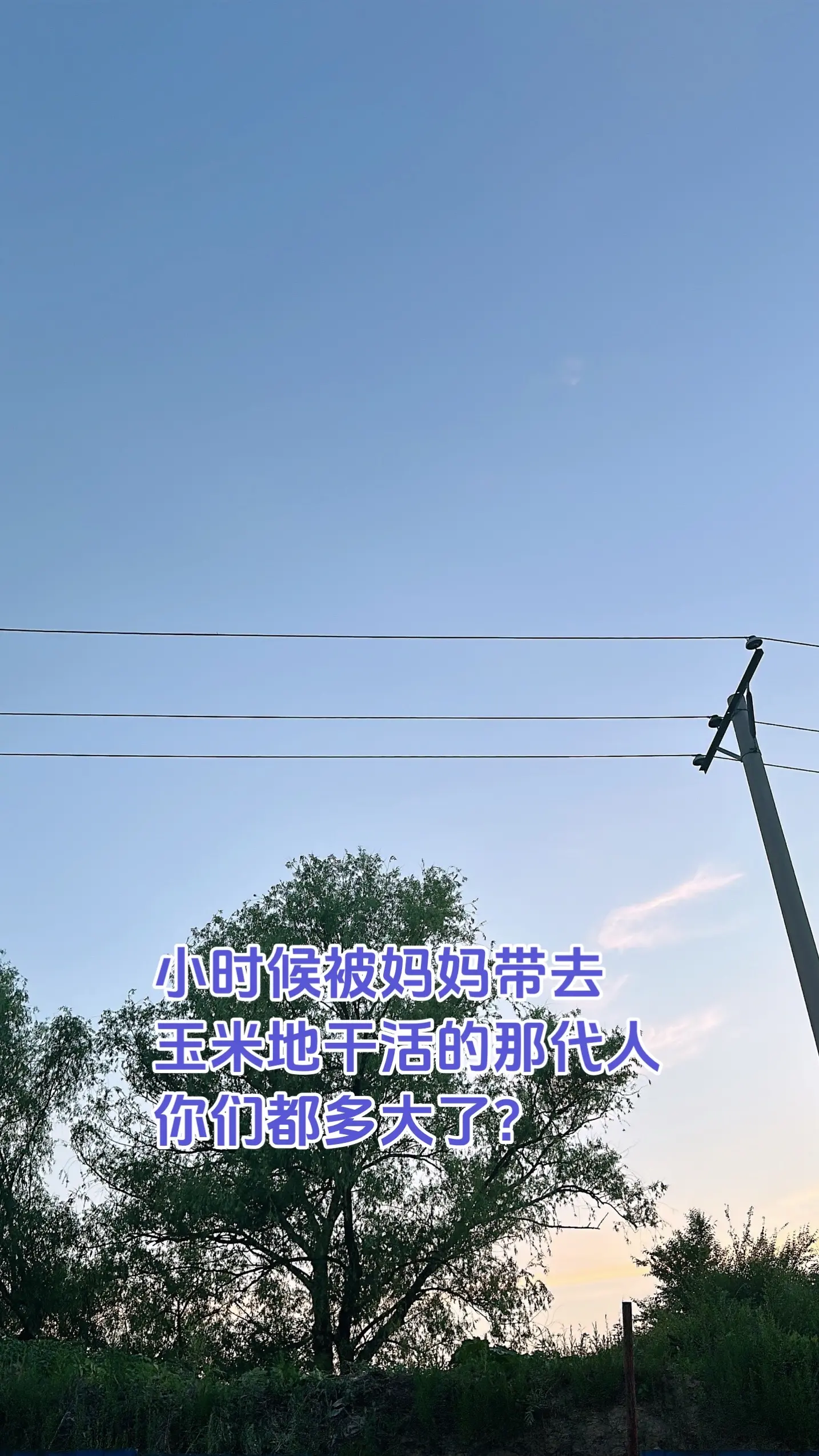 小时候被妈妈带去玉米地干活的那代人，你们都多大了？