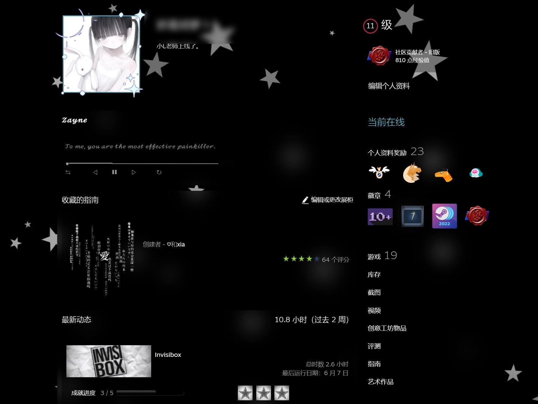 装修steam主页中