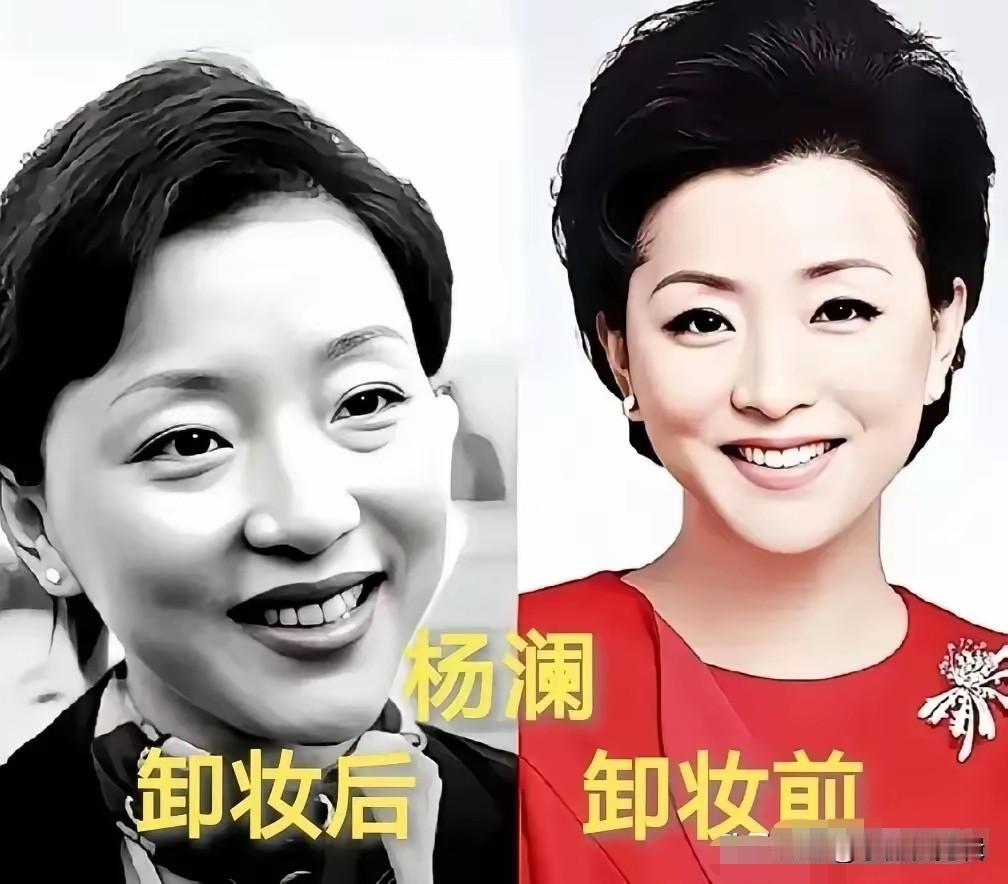 平时在电视上看到的女主持人，妆容精致得体，卸下妆容之后，少了荧幕上的正式感，多了