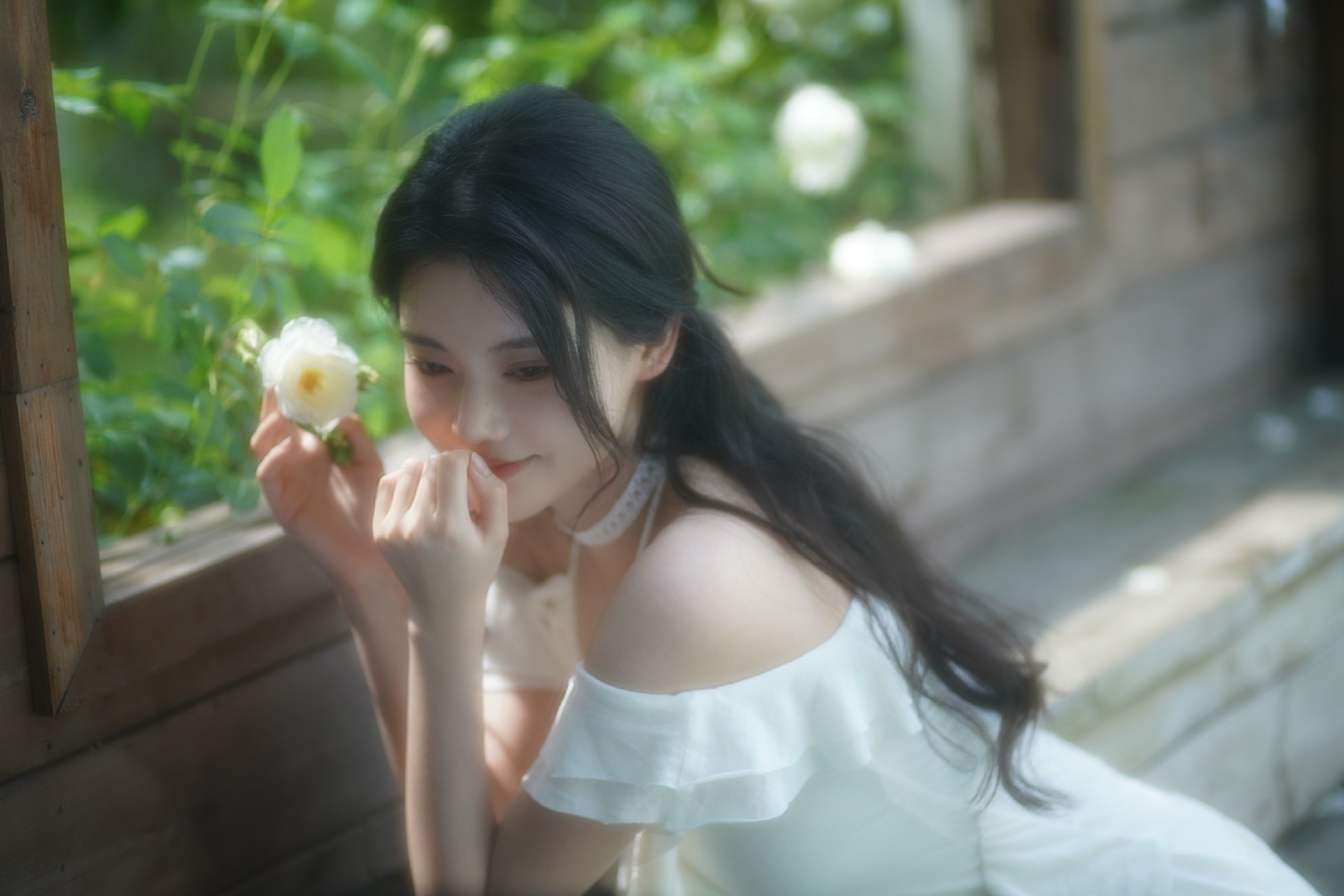 孙珍妮，小白裙，好甜美 ​​​