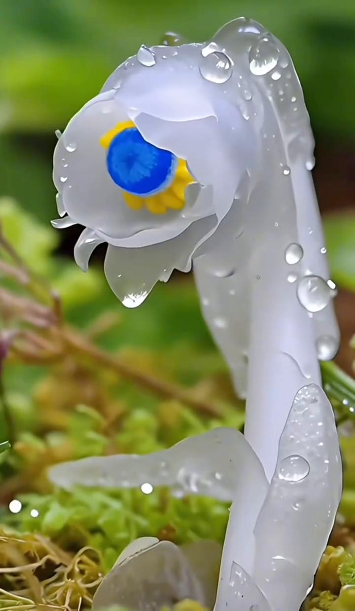 近日，河南信阳深山密林，首次发现国家濒危级珍稀植物水晶兰群落。

水晶兰每年仅4