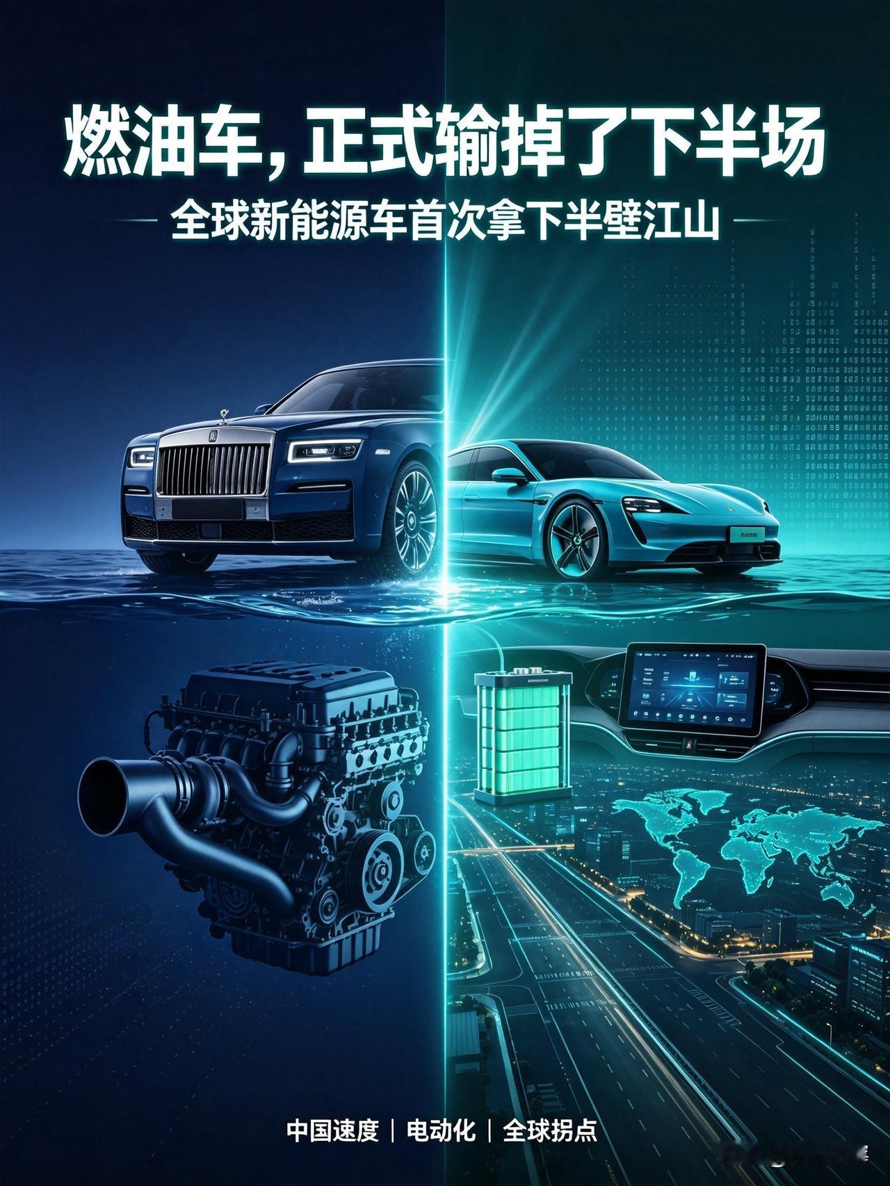 定了！燃油车，正式输掉了下半场

谁能想到，统治了汽车行业一百多年的燃油车，就这