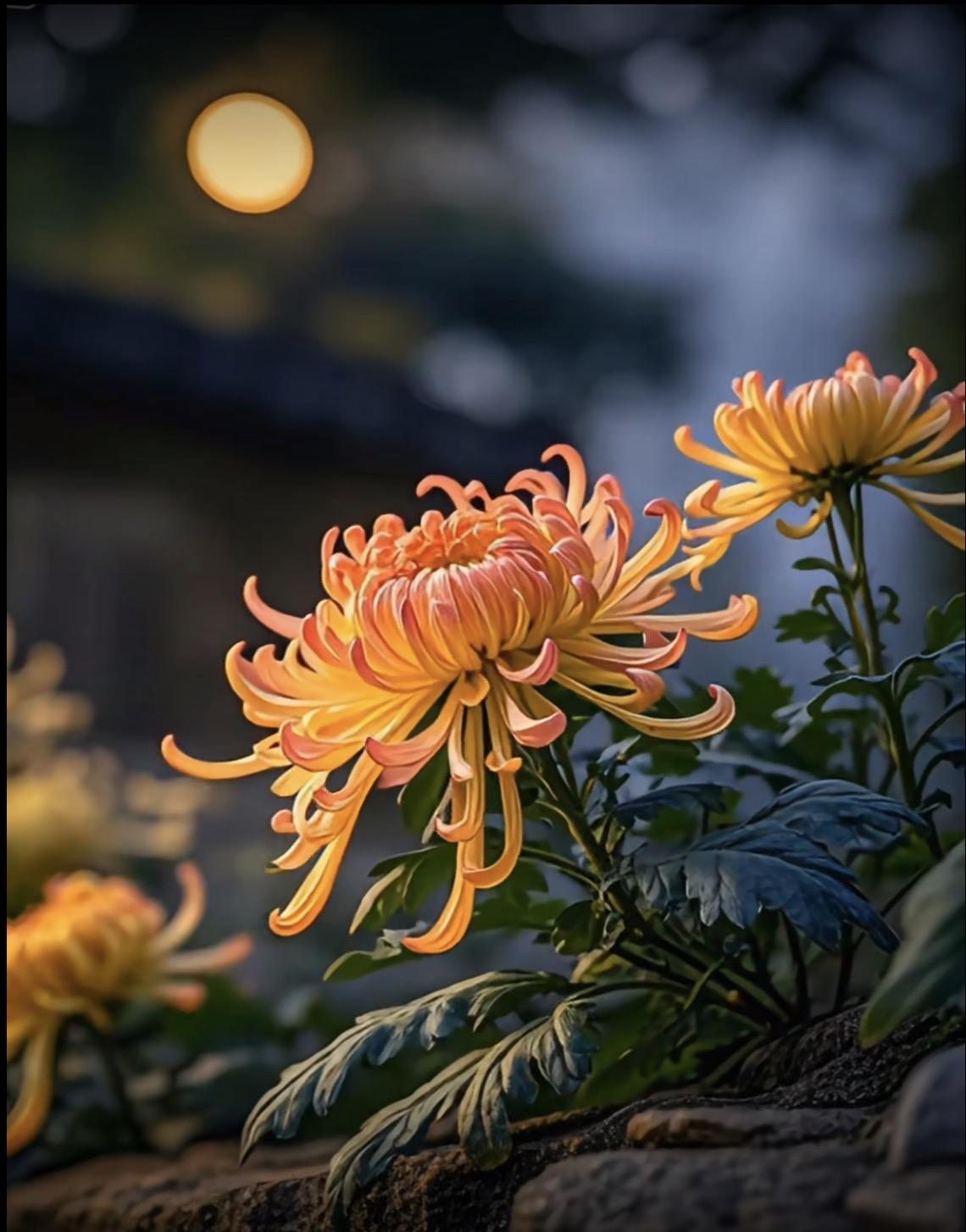 上联：秋月秋霜秋菊黄
下联：春草春花春水绿
