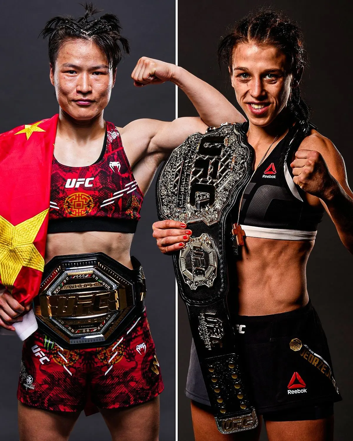 张伟丽卫冕冠军🏆。两个主要的传奇👏  张伟丽VS乔安娜·耶德瑞兹基...