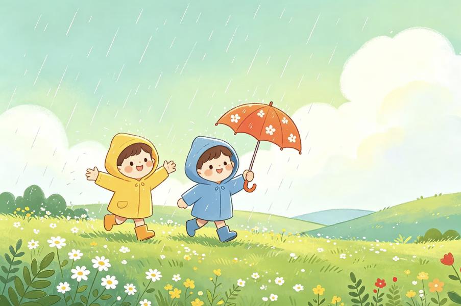 【五感法写作文】雨后的公园
视觉： 雨后的公园像被洗过一样，树叶上挂着晶莹的水珠