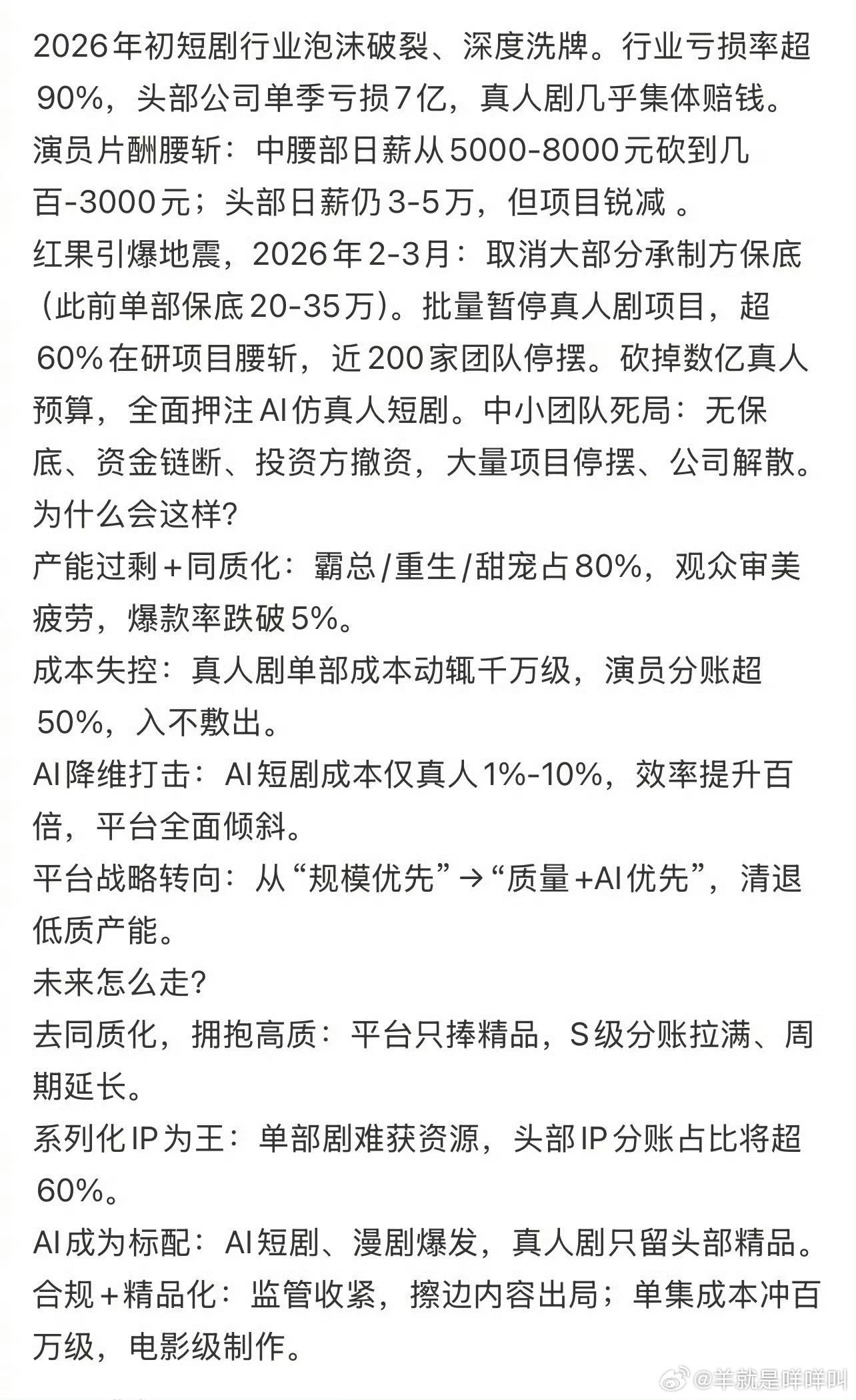 AI短剧对短剧冲击力好大 