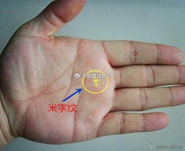 米字纹又称为金钱纹，在手掌上由三条或三条以上短短的纹线交叉而成，其意义也是根据出