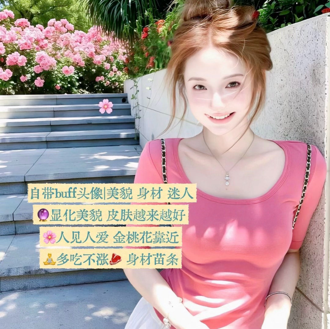 自带buff头像|美貌 身材 迷人🔮显化美貌 皮肤越来越好🌸人见人爱 金桃花
