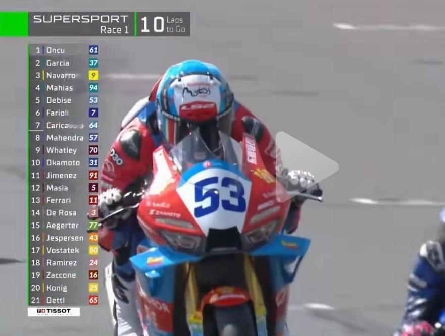 2026年9月5日晚WSBK法国站SSB组的比赛，张雪机车的车手瓦伦丁德比斯以第