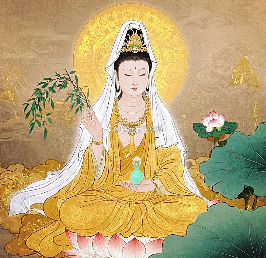 睡前不忘顶礼三拜，观音赐福保佑，明日醒来定会有一个吉祥美好的缘起 