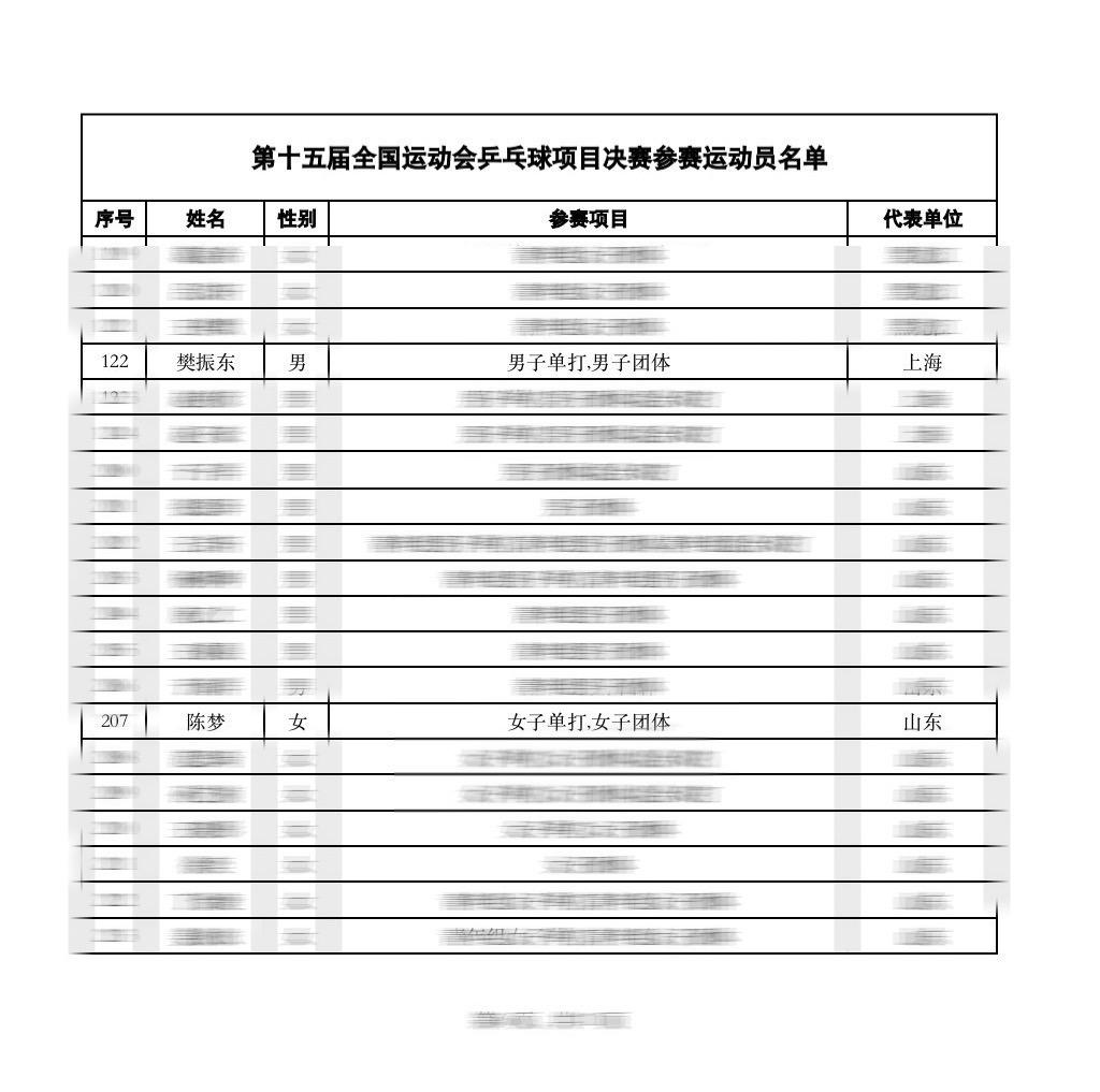 陈梦 樊振东 全运会