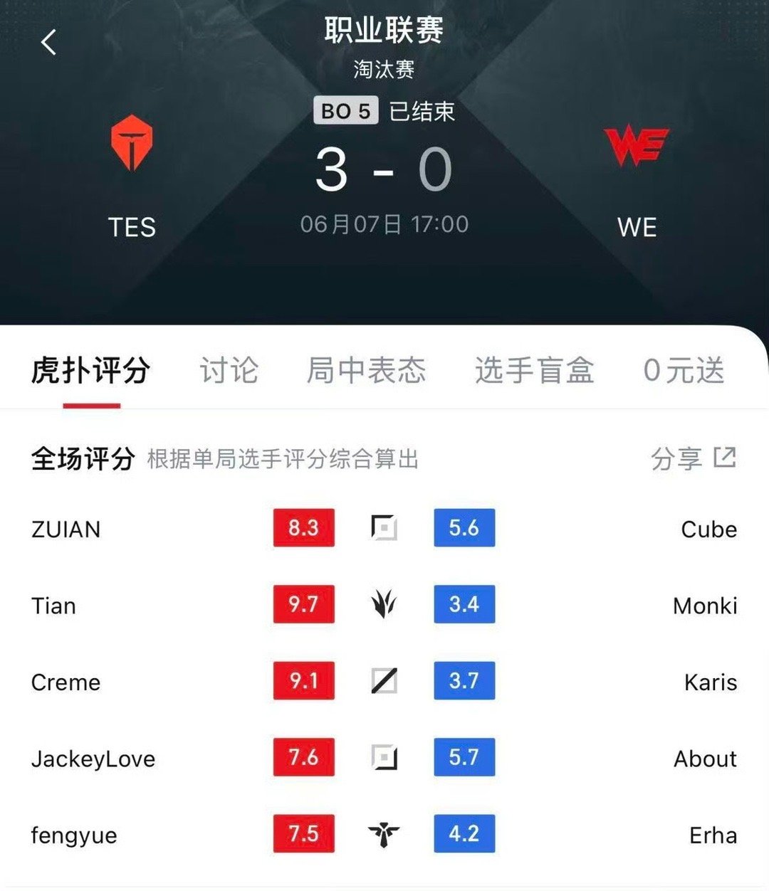 TES战胜WE没有369的TES这么强？居然还是首支去Msi的队伍，有点东西TE