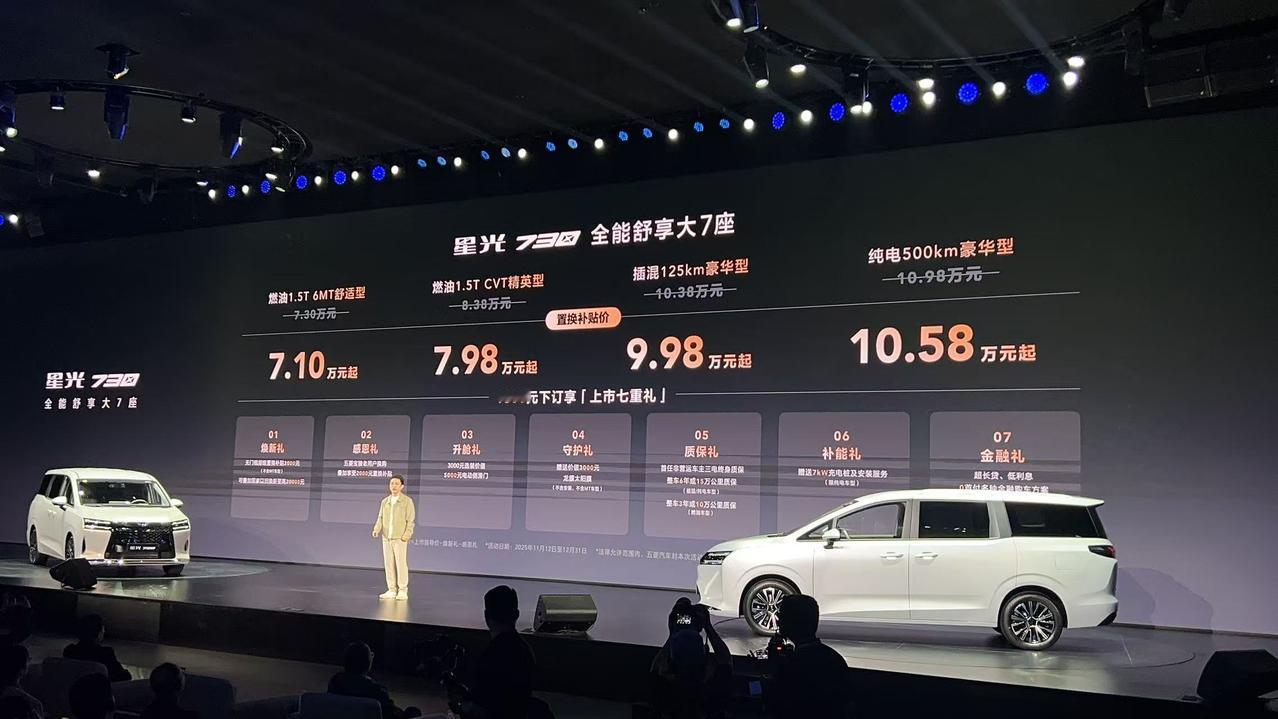 五菱星光730这价格！绝了~
7万出头就有1.5T，插混都不到10万
甚至比很多