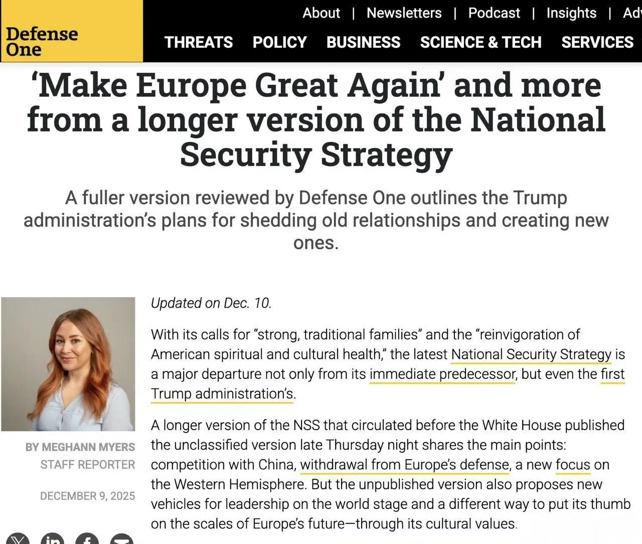 据“一号防务”网站报道，美国计划让匈牙利、意大利、奥地利和波兰退出欧盟。
美国虽