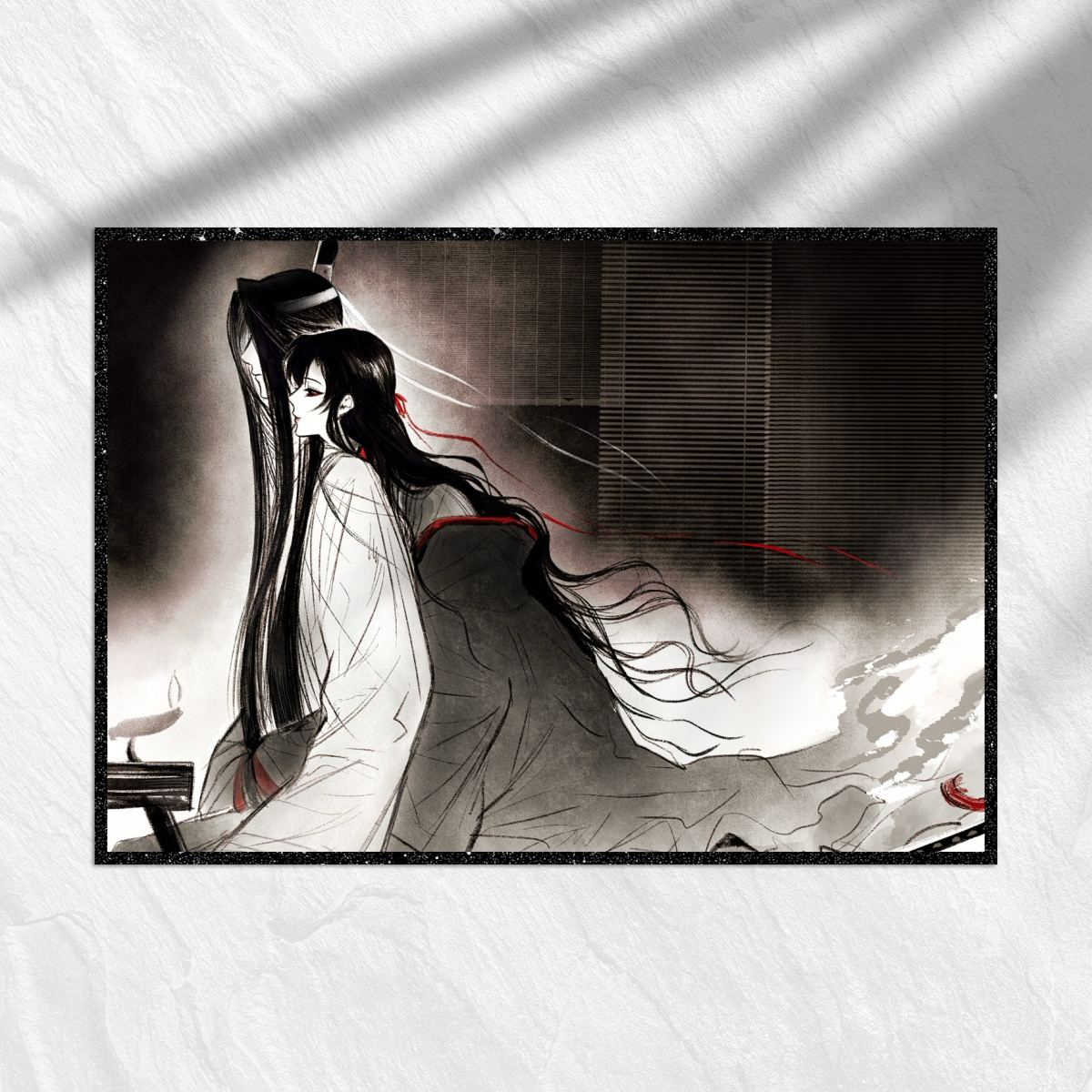 魔道祖师 🥰 蓝忘机魏无羡天生一对 人叽鬼羡色纸再分享一点线稿（完成度和成图相