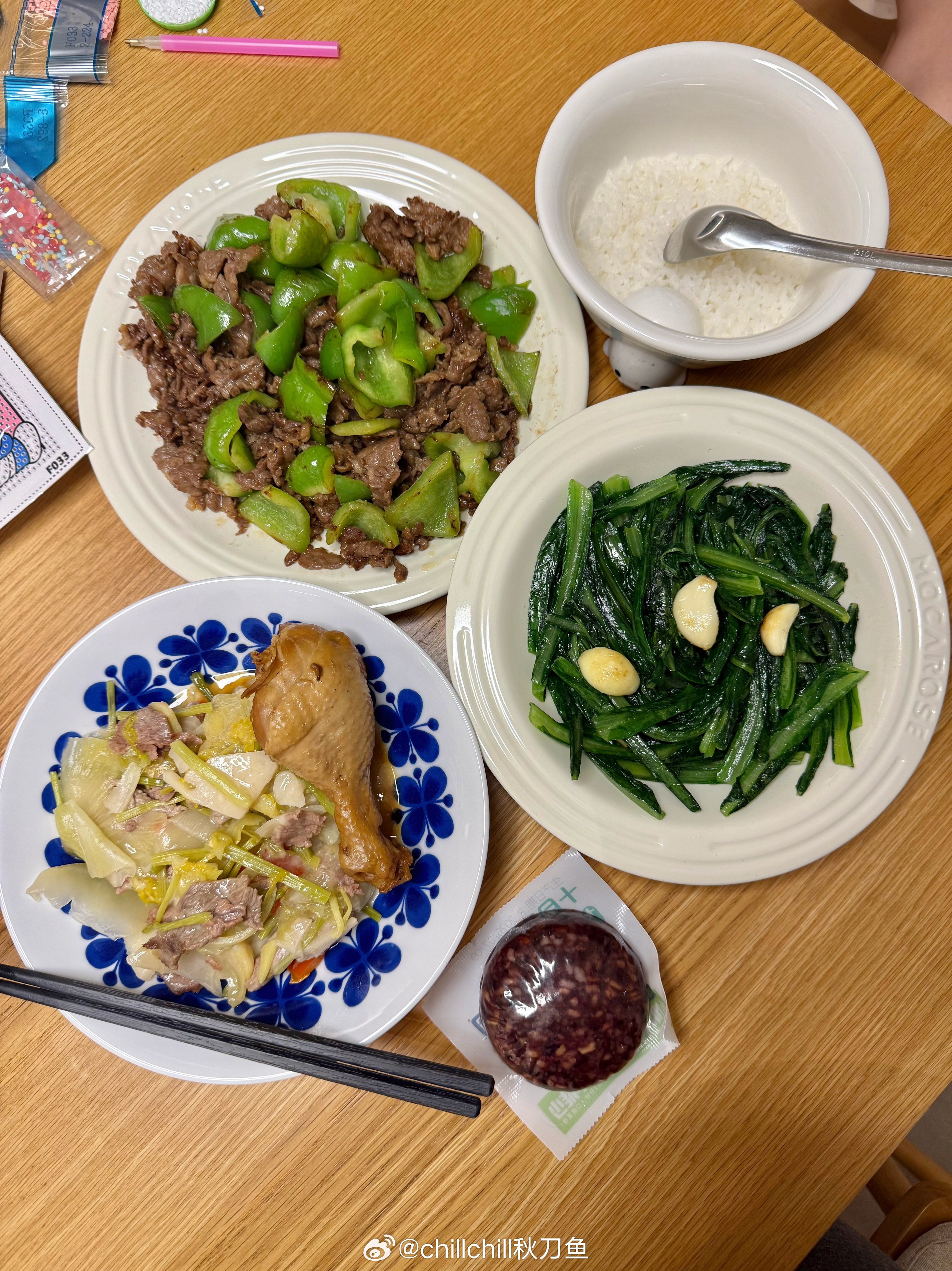 明天又得吃剩菜。