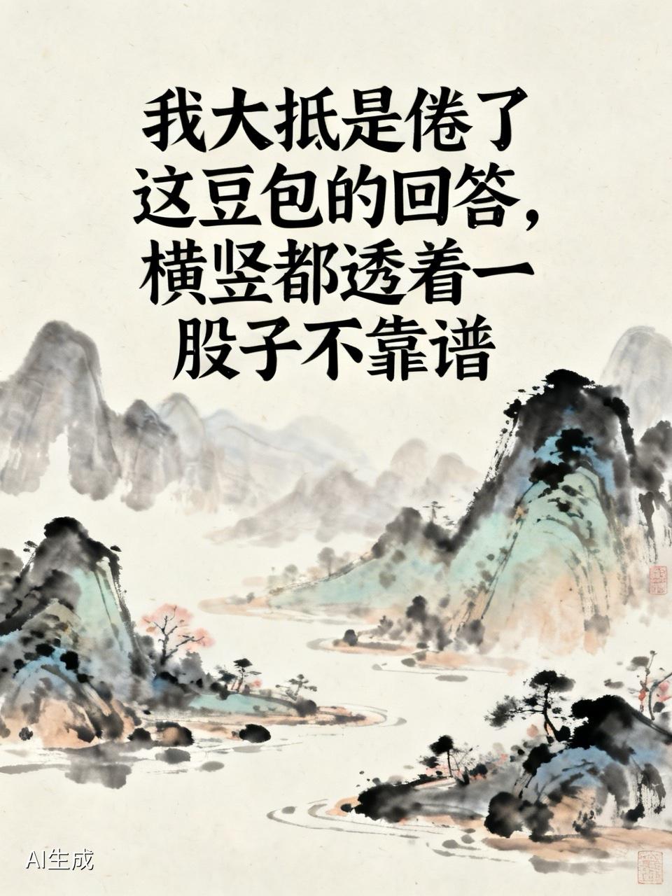 我大抵是倦了，这豆包的回答，横竖都透着一股子不靠谱。

譬如问他孔乙己的茴香豆几
