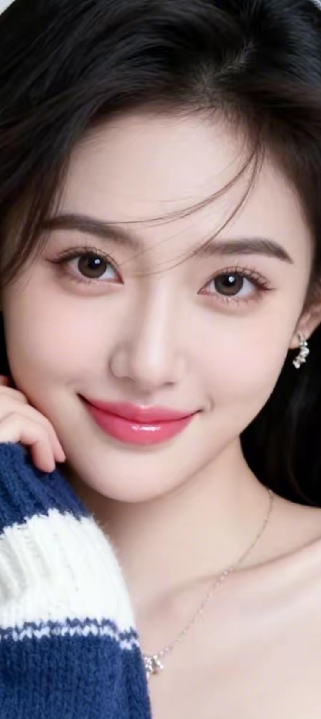 甜美笑容，温柔眼眸，冬日里的温暖时光。