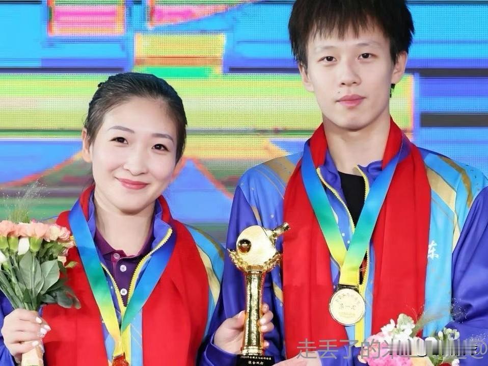 刘诗雯、林高远全运会完美谢幕～在刚刚结束的全运会乒乓球混双决赛中，广东队林高远/