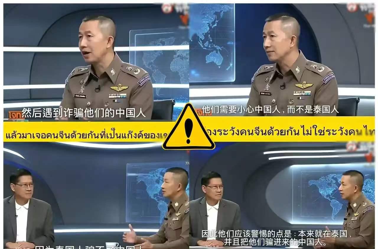 刚看了一段泰国警察谈中国人被骗的视频，他说：
“泰国人骗不了中国人。中国人真正要