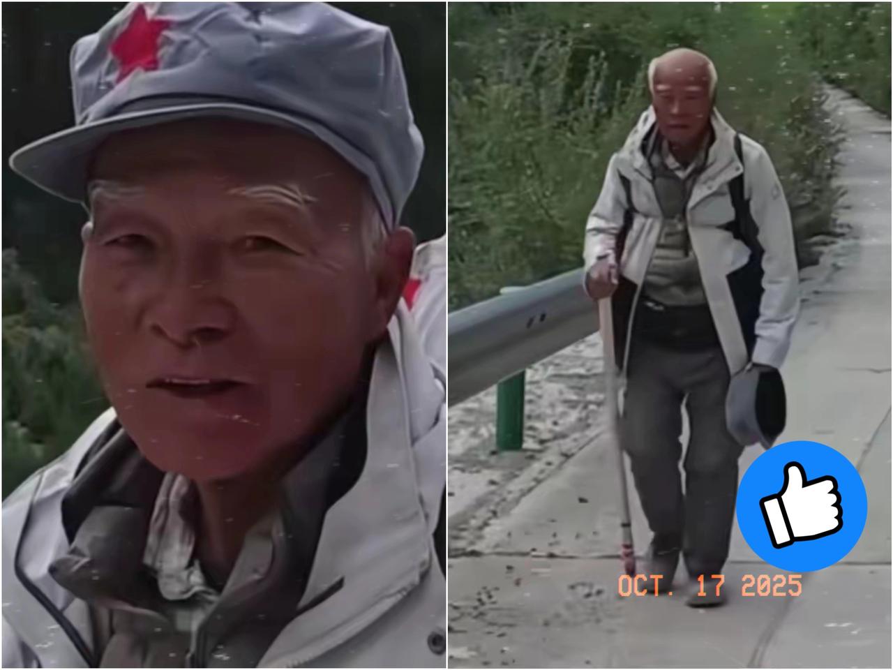 这下彻底火了，
不仅香港，连人民日报都点赞！
74岁香港老人长途跋涉两百多天
 