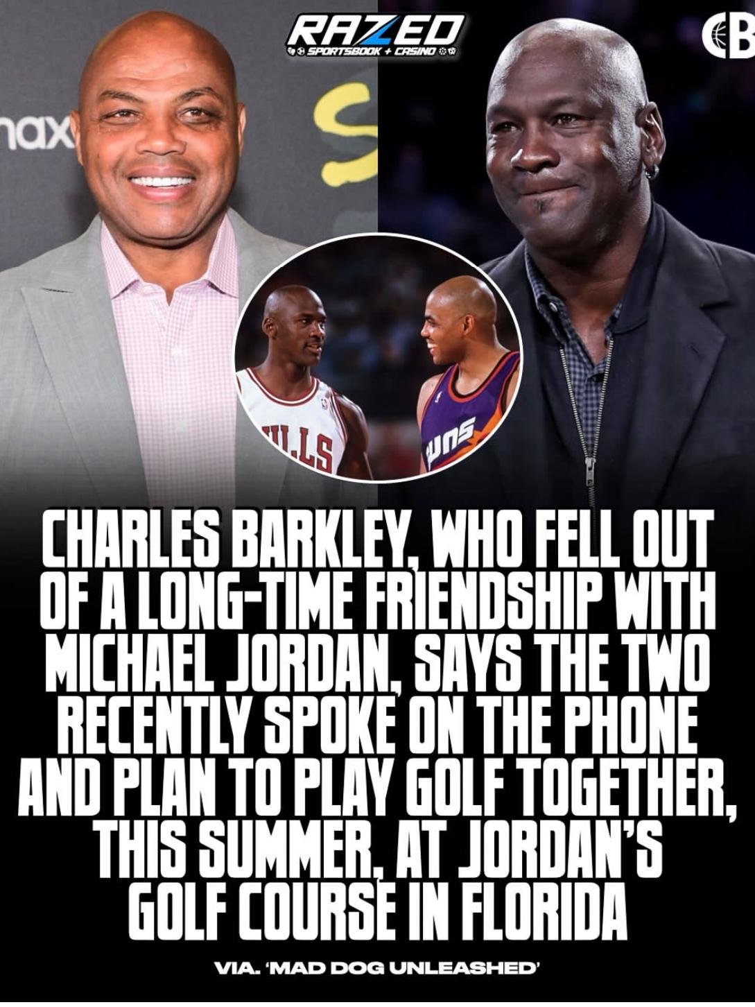 巴克利和乔丹的关系即将破冰！近日，巴克利本周在Sirius XM电台节目《Mad