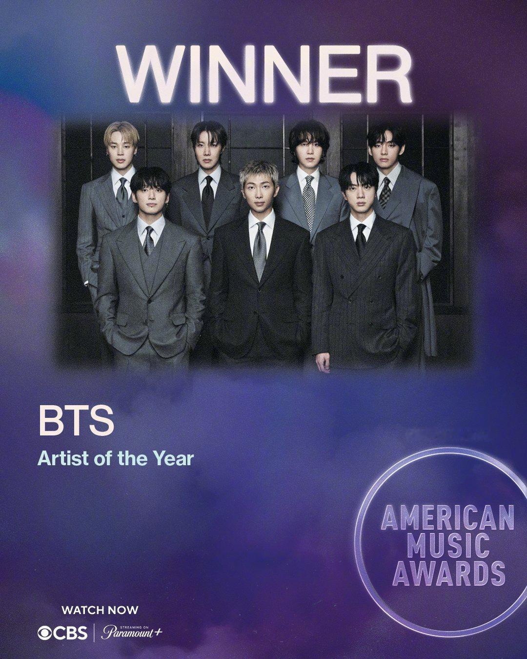 【Twi】2026 AMAs 'ARTIST OF THE YEAR '：防弹少
