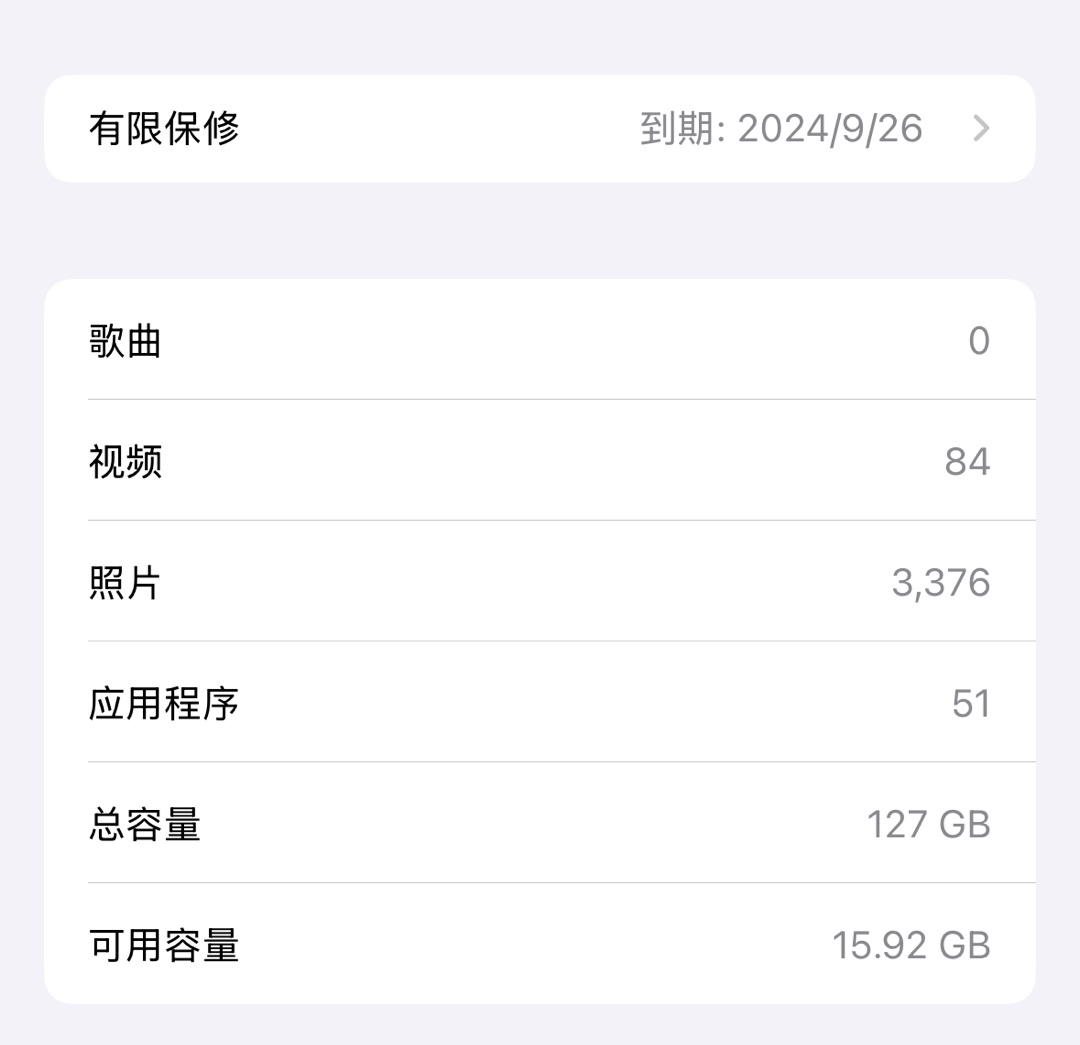 iOS18过分了，本来就才128G的内存，更新后还给减掉1GB，这让本就内存少的