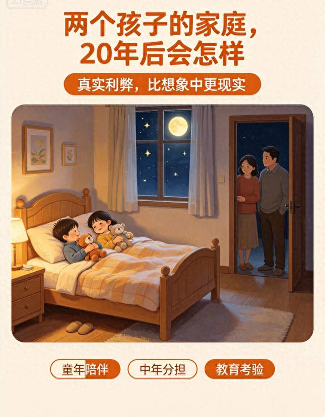 从长远看，生两个孩子的真实利弊！20年后差距一目了然