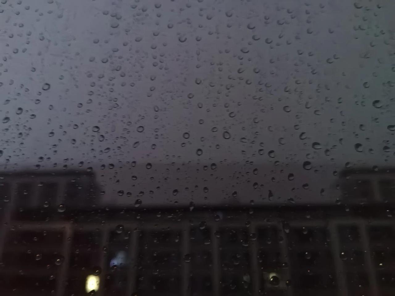 《昨夜无眠》
昨夜无眠不是欢，
偶遇大风暴雨天。
起来关窗往外看，
狂风大作物吹