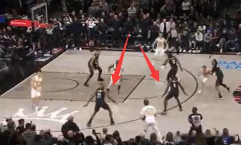 防守沟通差的结果，冈萨雷斯和杰伦布朗相继空切干扰了篮网防守的判断，落后三分的情况