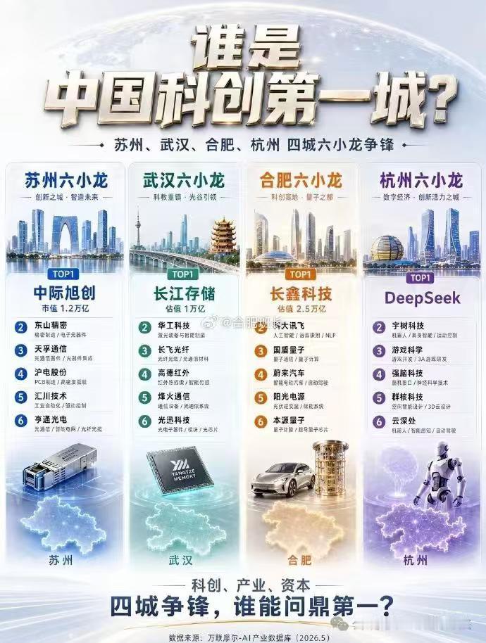 合肥六小龙哪几家上榜？长鑫科技不能称为小龙了，已经是龙头大哥，有王者之风，笑傲一