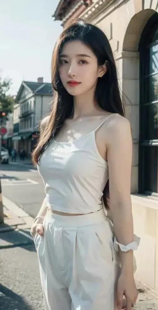 白衣秀影，清丽如诗。#悦目倩影动人心# #柔情似美# #优雅美女俏佳人#