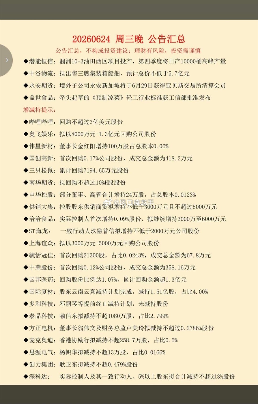 6.25 周四盘前：宏观热点+上市公司公告汇总一、外围宏观两大消息1. 美联储降