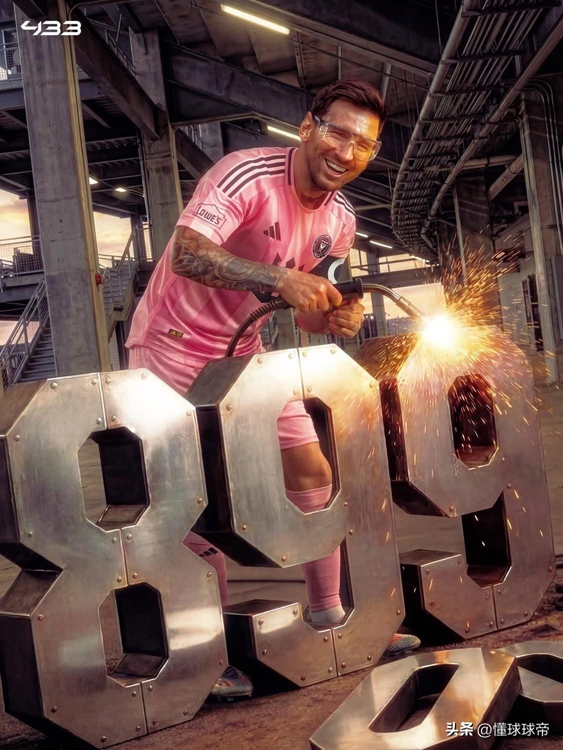 历史第二人，梅西打进899球距离900球大关只差1球了!

在刚刚进行的一场美职