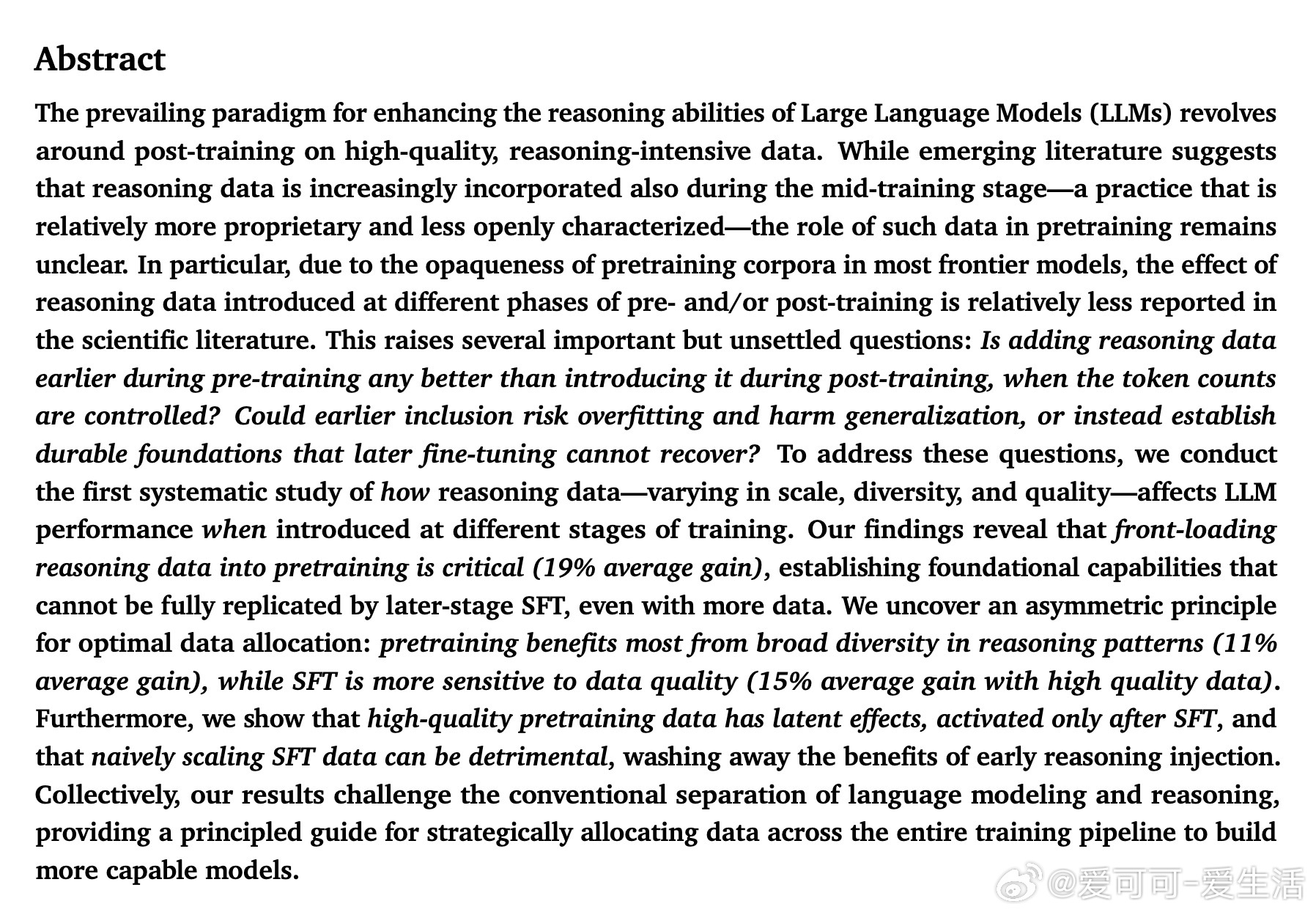 [LG]《Front-Loading Reasoning: The Synerg